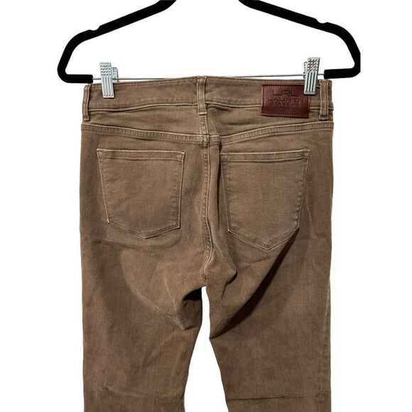 Lauren Ralph Lauren Jean Co LRL Brown Tan Heritage Jean Size 2 - Picture 6 of 10